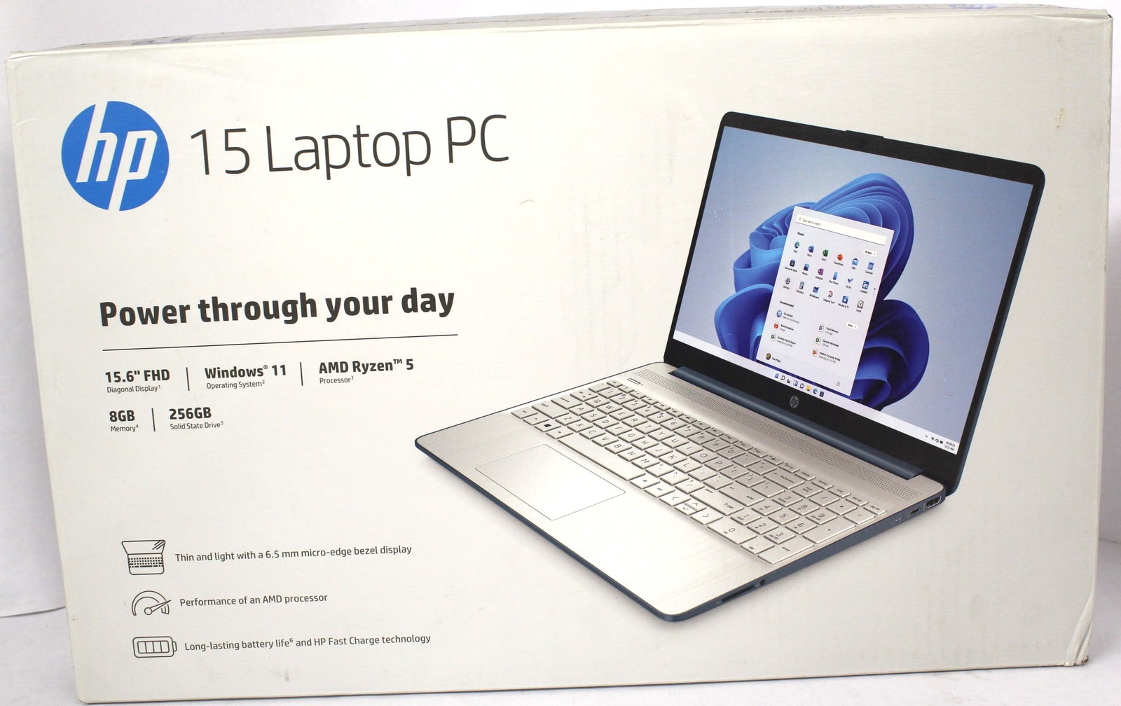 HP 15 Laptop PC R5 256GB (Blue)