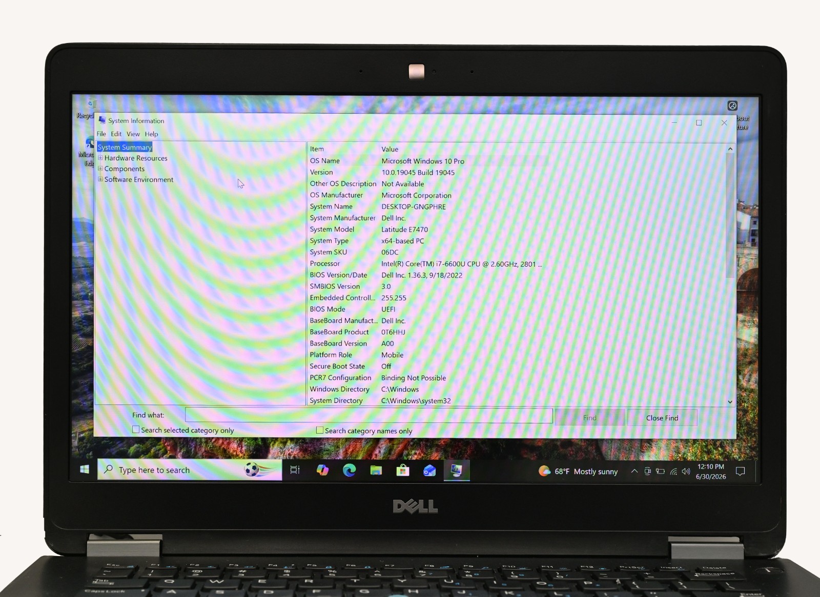 Dell Latitude E7470 i7-6600U 2.6GHz 16GB RAM 128GB SSD – Win 10 Pro BH: 96.5%