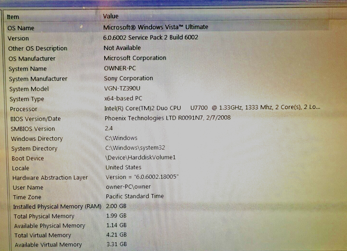 VERY RARE Sony VAIO VGN-TZ390U with docking station, 2 x power adapter & case