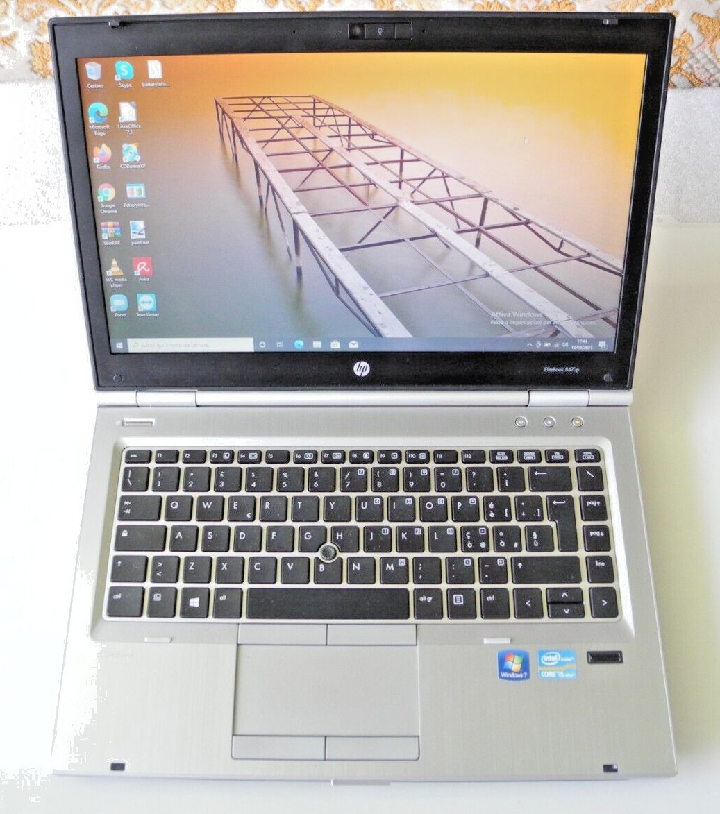 Hp Elitebook 8470p Notebook PC i5 3320 4gb DDR3 120gb SSD DP FW DVD Windows 10