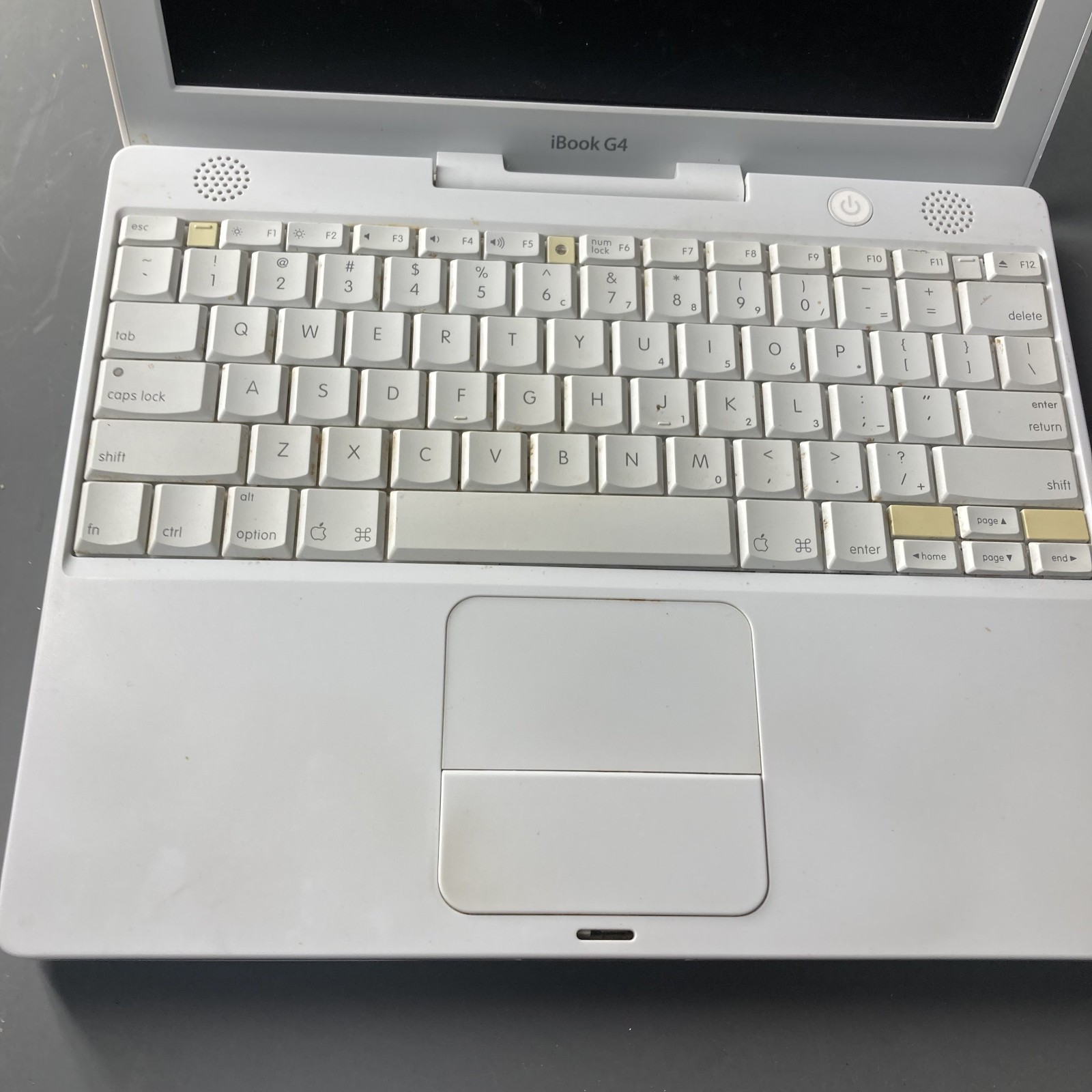 Apple iBook A1054 G4 PowerPC@1.20GHz 1.25GB Ram 30GB HDD OS 109 Battery Cycles