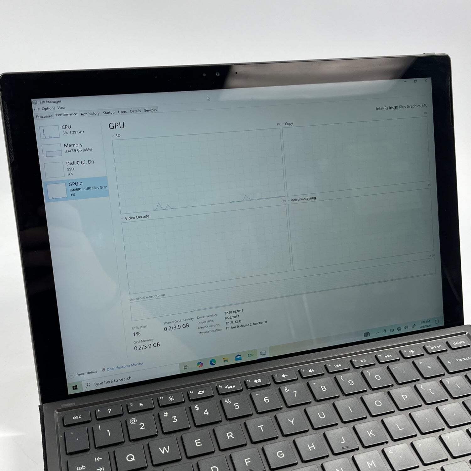 HP Spectre x2 Detachable 12-c0XX 8GB RAM 400GB