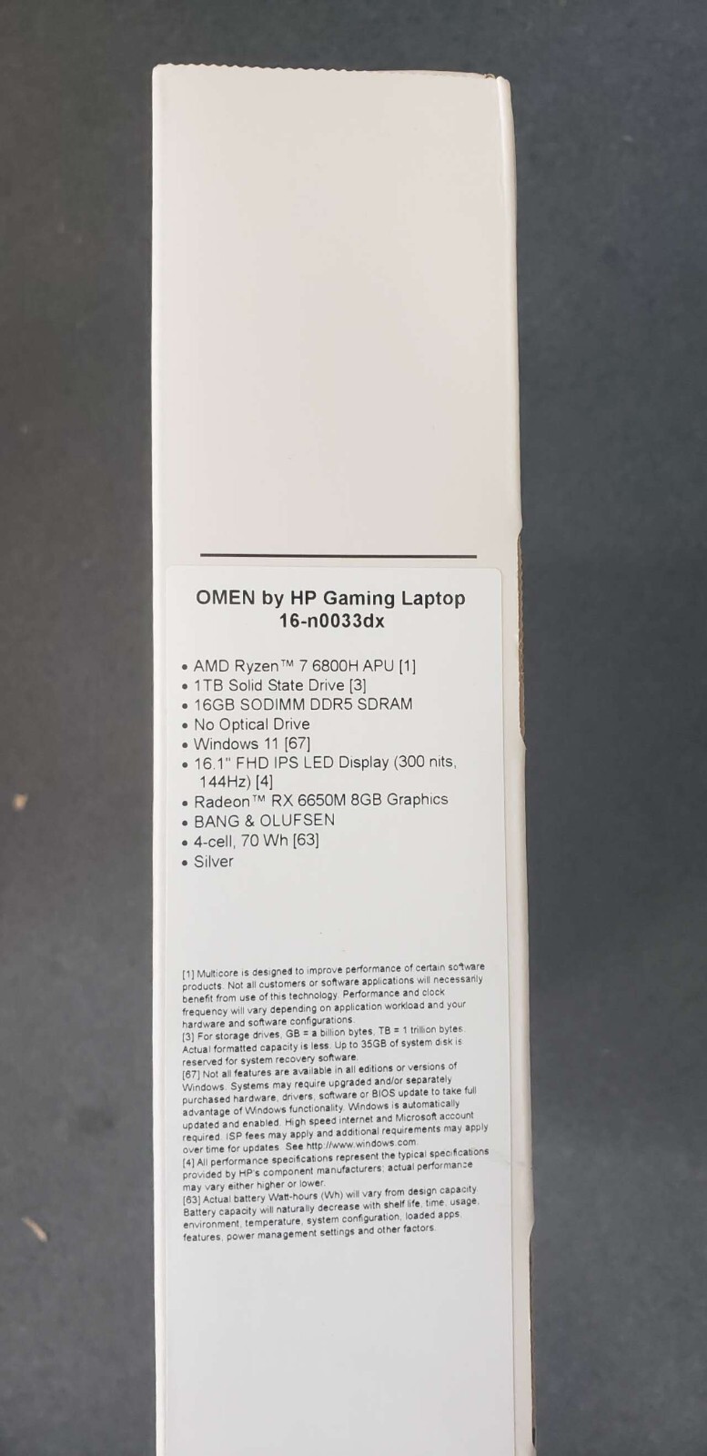 New HP OMEN 16.1” FHD 144Hz Laptop AMD Ryzen 7 6800H 16GB 1TB SSD RX 6650M