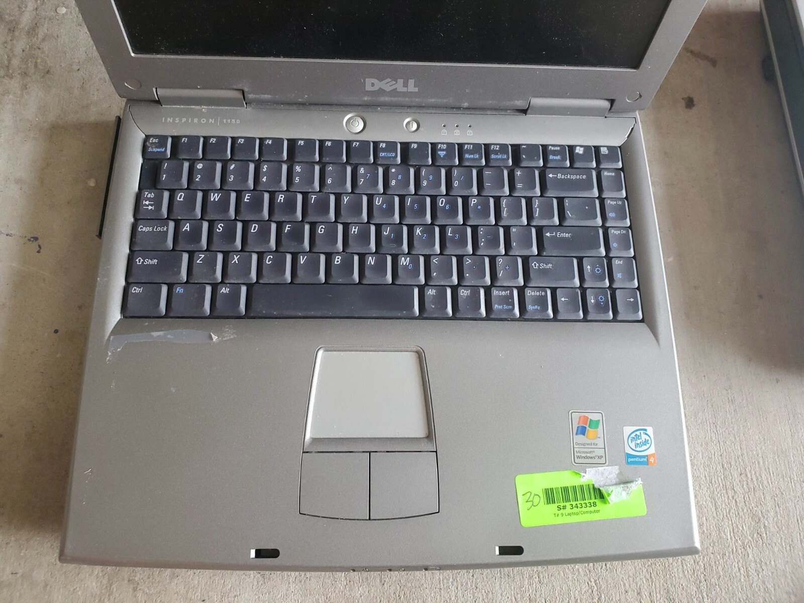 Dell Inspiron 1150 PP08L Laptop for Parts or Repair