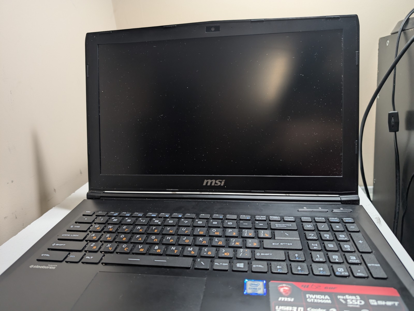 MSI GL62 6QF i7-6700 16GB RAM 128GB SSD Nvidia GeForce 960m gaming laptop pc