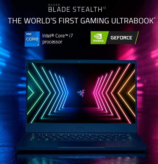 RAZER Blade Stealth 13 Gaming Laptop PC 13.3″ 1080P i7 16GB 512GB SSD GTX 1650Ti