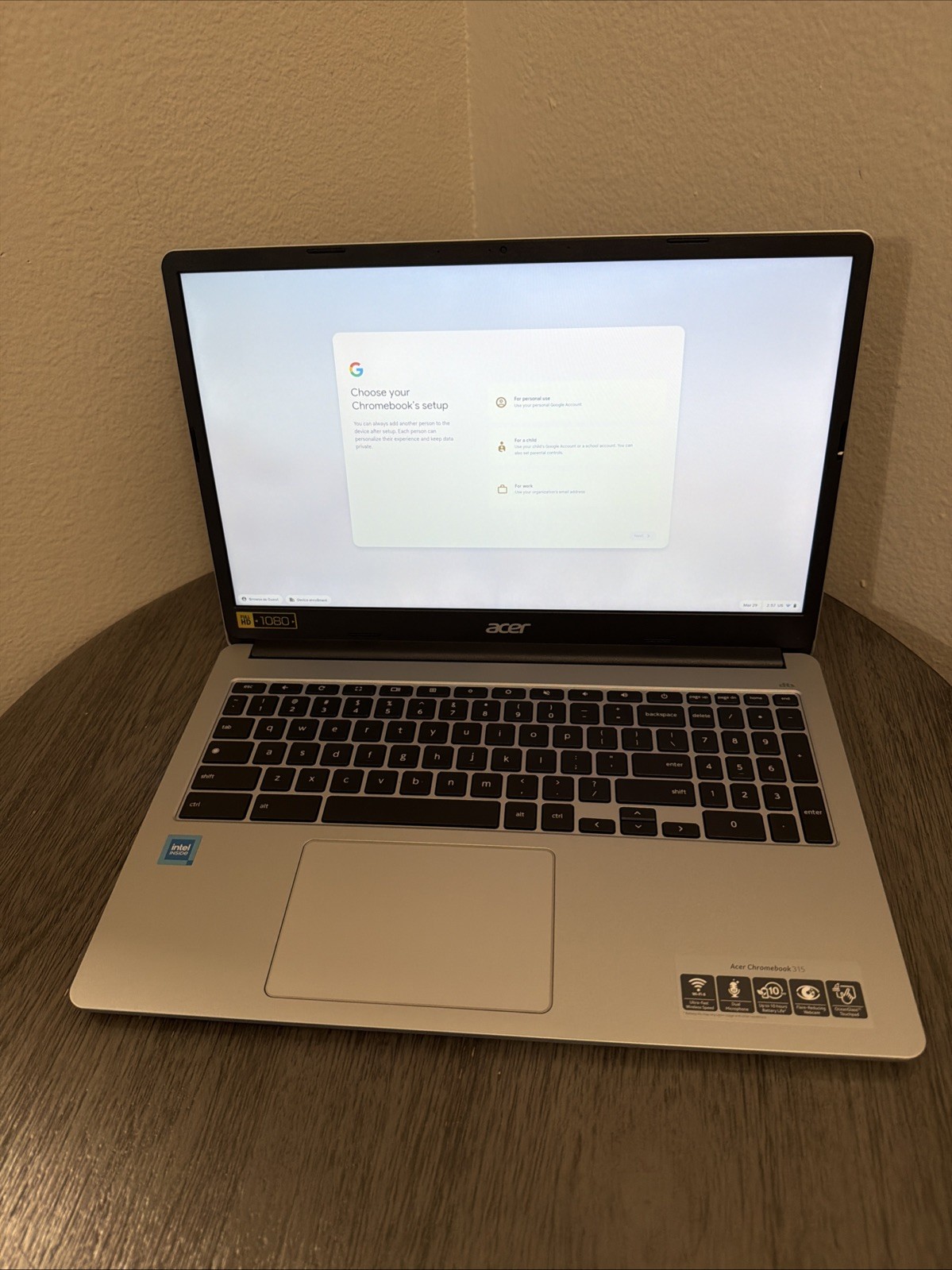 Acer Chromebook CB315-4H Series 15.6″ Intel Celeron Silver Chrome Book