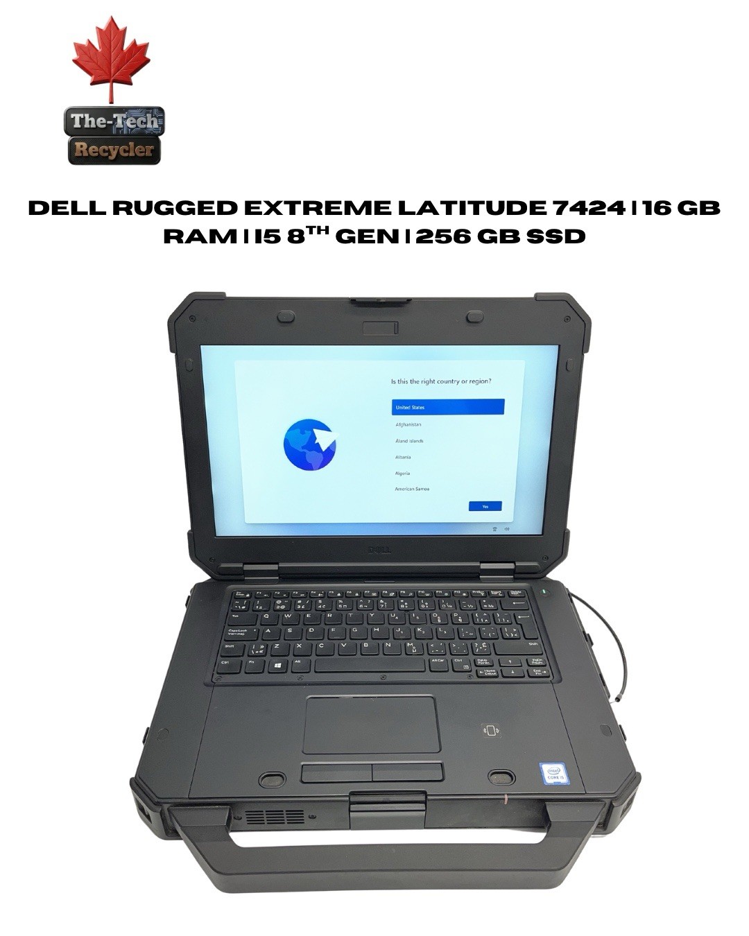 Dell Latitude 7424 Rugged 14” FHD Touch i5-8th 16GB 256 GB HD WIN11P EXCELLENT