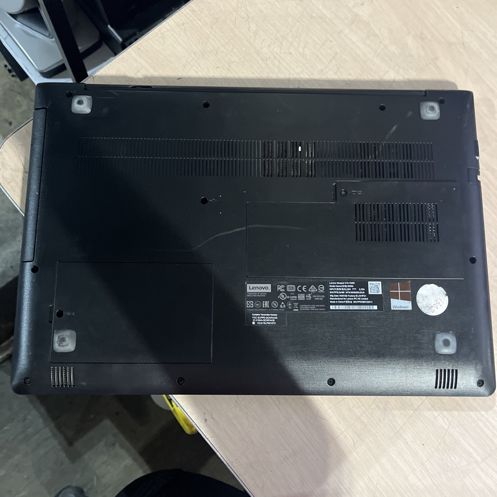 LENOVO IDEAPAD 310-15ISK I7 8GB RAM NO HD ;