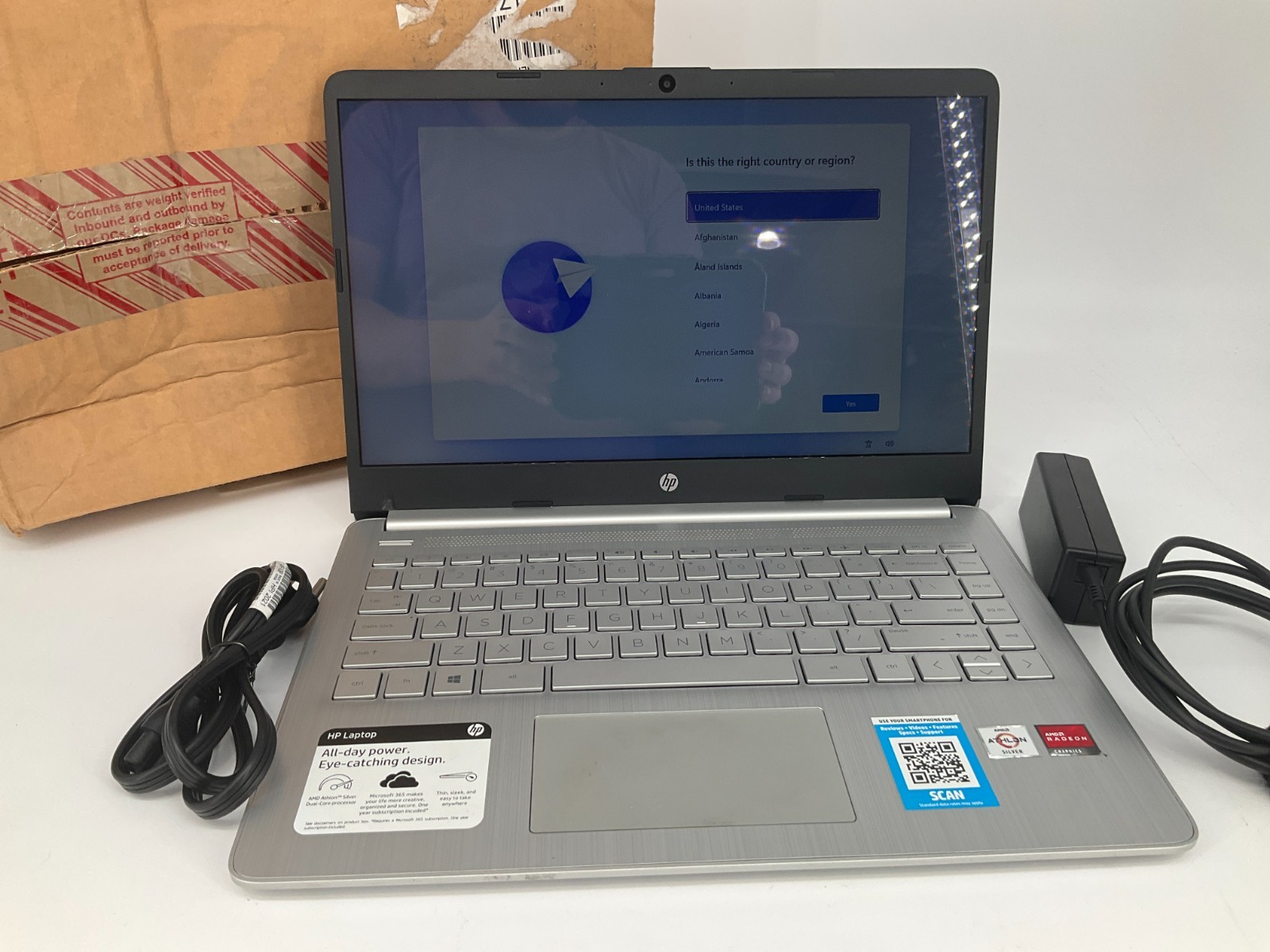 HP Laptop 14-dk0072nr R5-3500 8GB 256GB BT WiFiAC 14W W10 3C527UA#ABA ✨