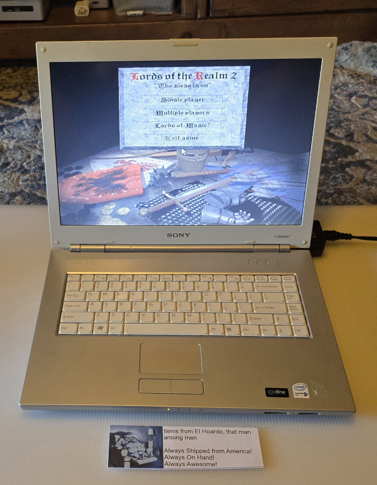 Sony Vaio VGN-N130G PCG-7T1L 512MB ram 80GB hdd 1.6ghz Core Duo Tested README