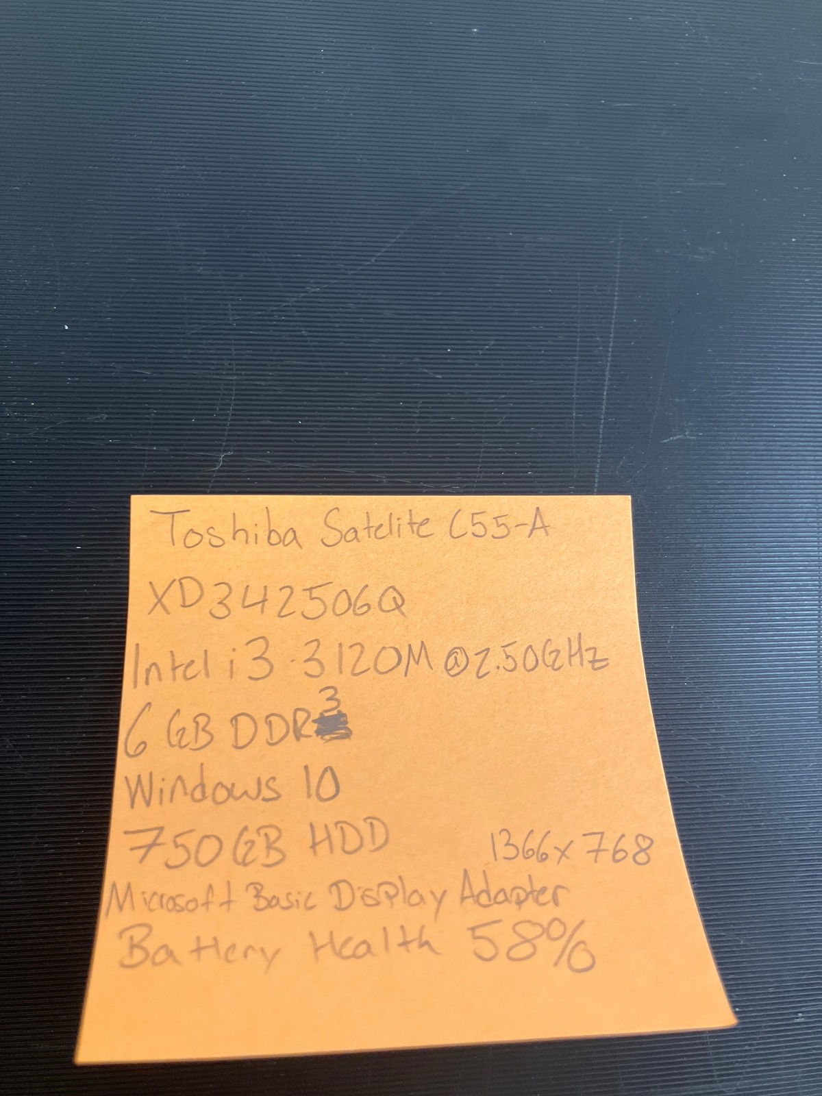 Toshiba Satellite C55-A5310 i3-3120M 2.5GHz 6GB 750GB HDD 15.6″