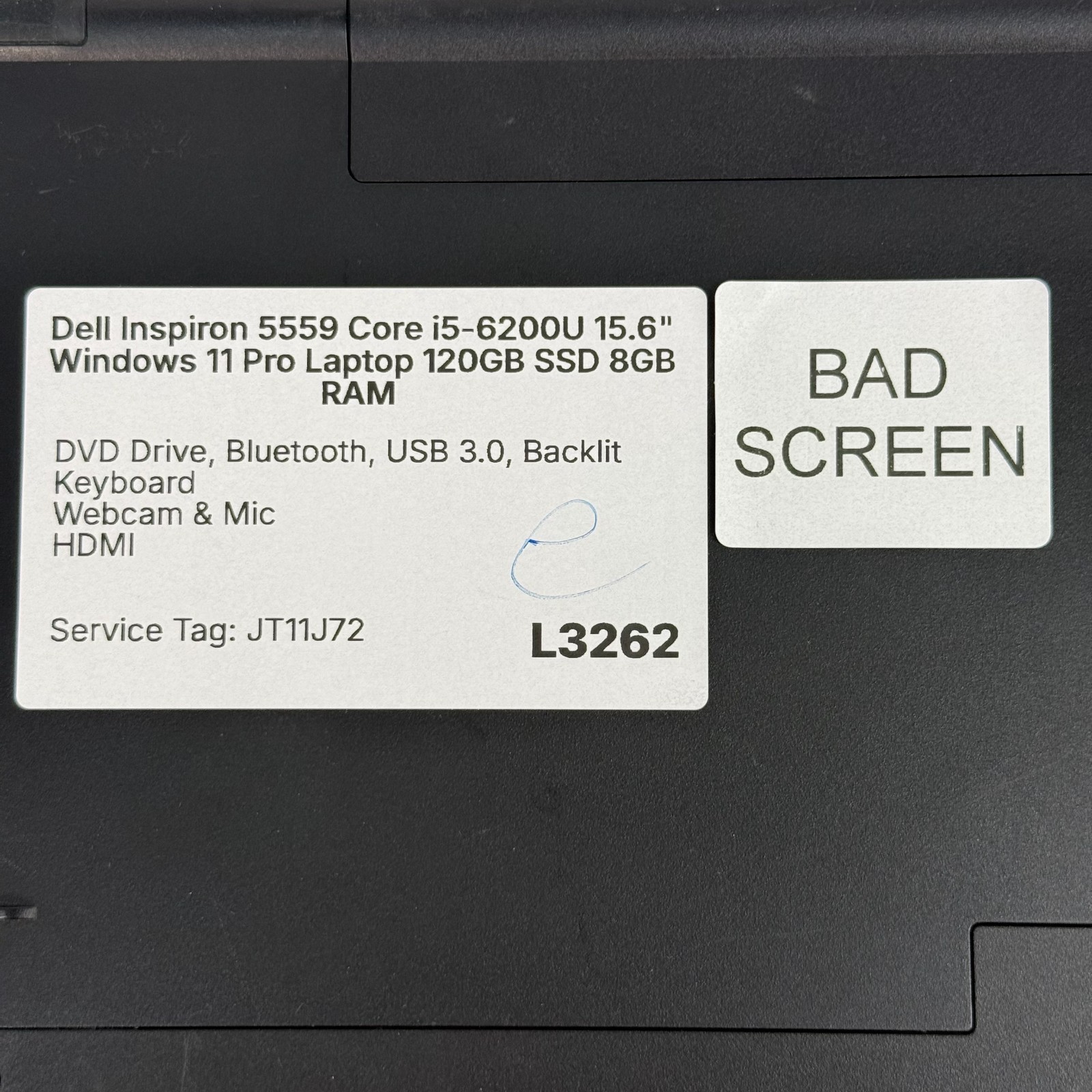 Dell Inspiron 5559 i5-6200U 15.6″ Laptop 120GB SSD 8GB RAM AS IS – BAD SCREEN