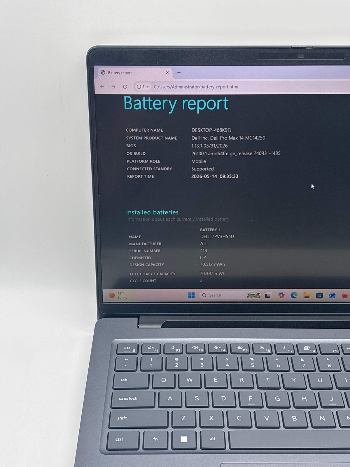 Dell Pro Max 14 14″ Intel Core Ultra 7 265H 32GB RAM 512GB SSD – For Parts