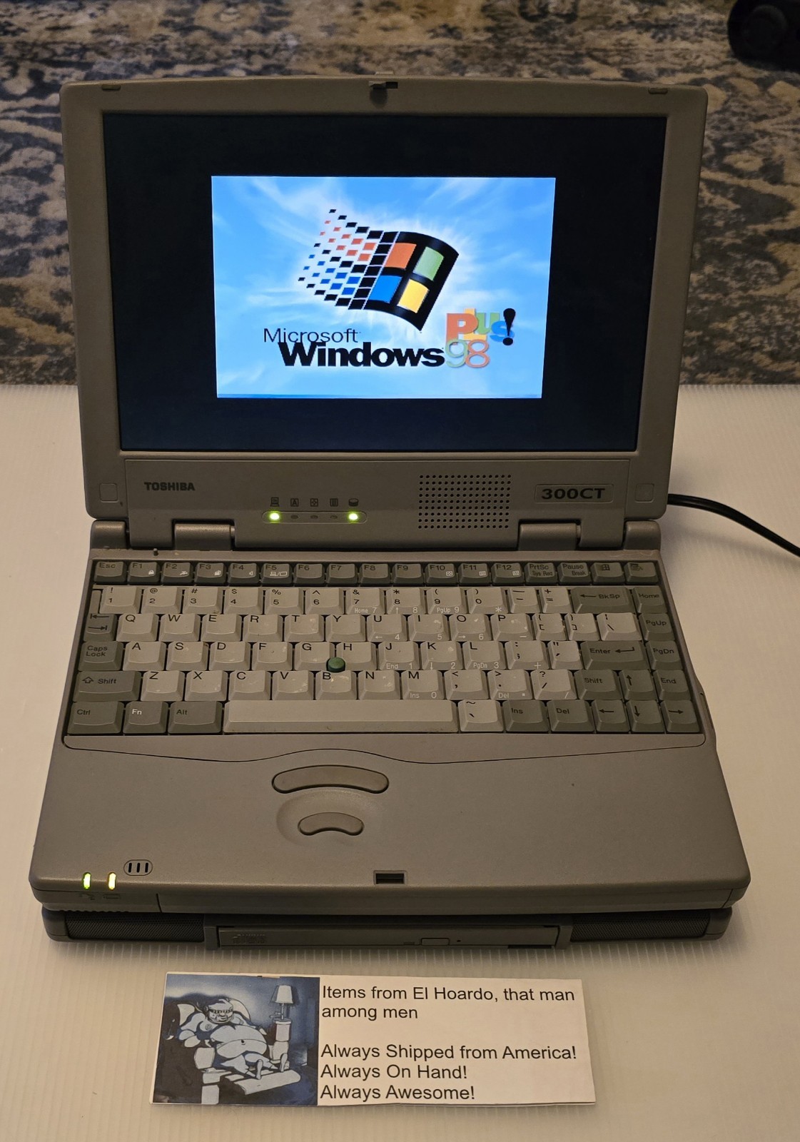 Toshiba Portege 300CT 64mb Ram 1GB HDD 133Mhz Docking Station CD Working Rare!
