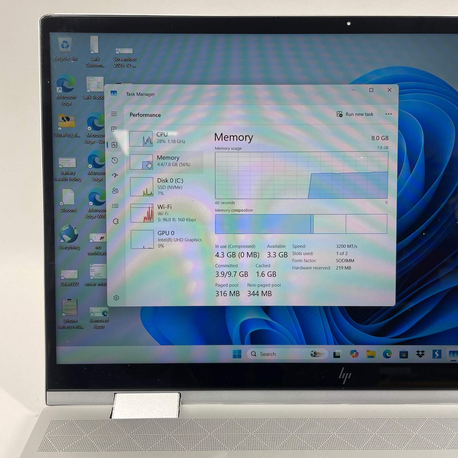 Broken HP Envy x360 15M-ED0013DX 15.6″ i5-1035G1 1.0GHz 8GB RAM 256GB SSD