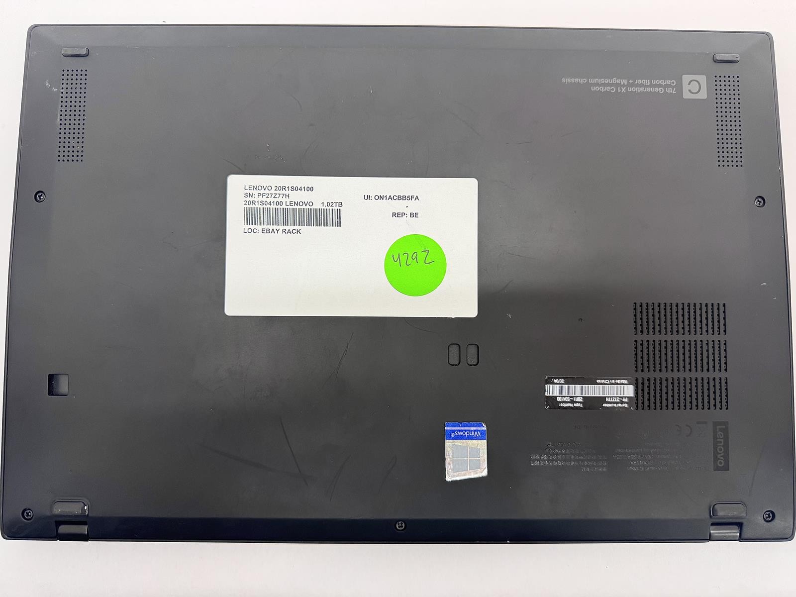 Lenovo ThinkPad X1 Carbon Gen 7 Intel Core i7-10710U @ 1.10GHz, 16GB, 1.02TB