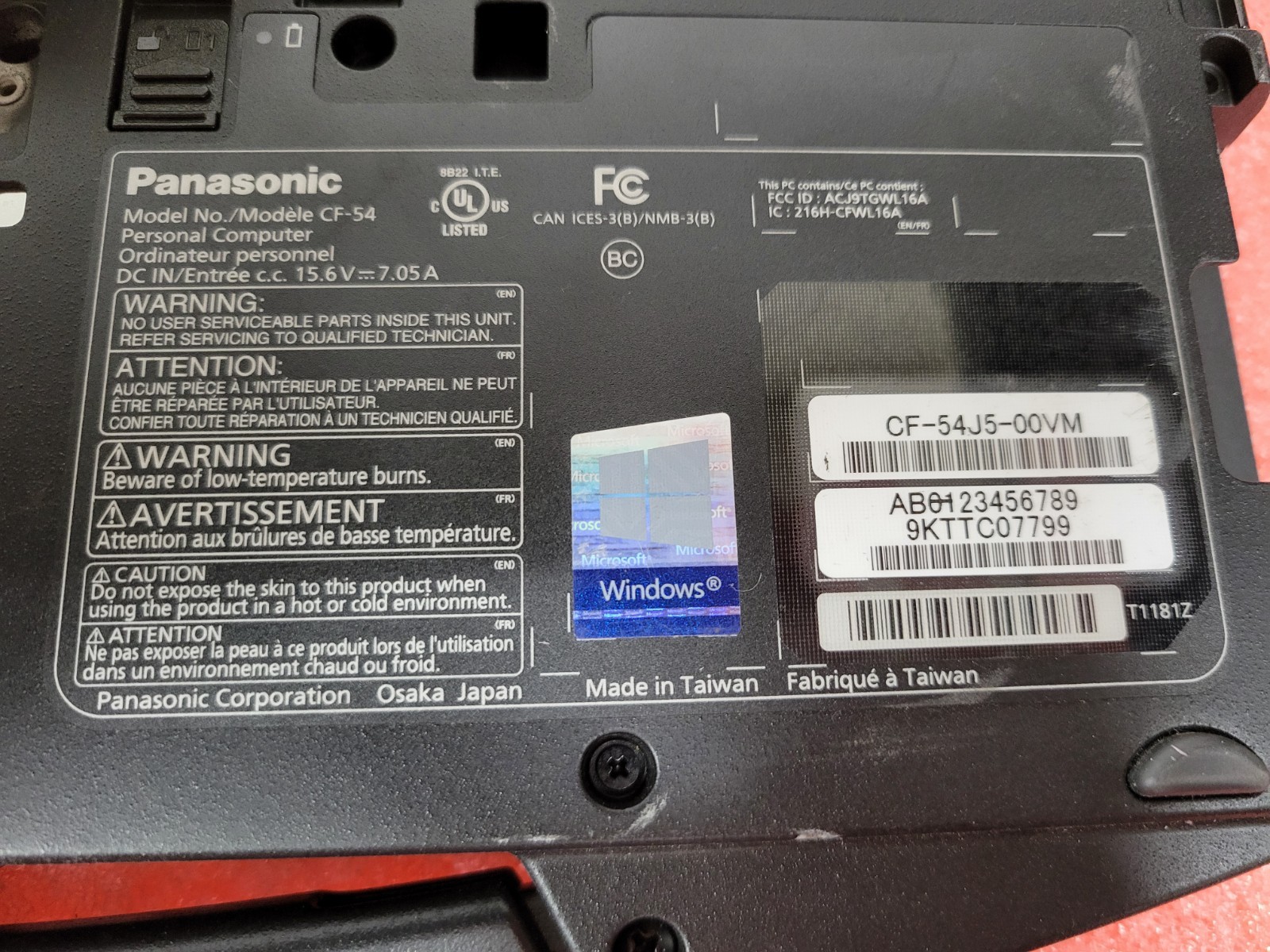 Panasonic ToughBook CF-54 i7-7600U 4GB RAM *NO OS/HDD/BATT* *BIOS/READ* | LP526