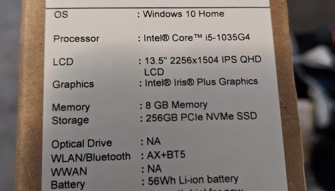 Acer SF313-52-526M Swift 3 13.5″ QHD i5-1035G4 1.1GHz Intel Iris Plus Graphics