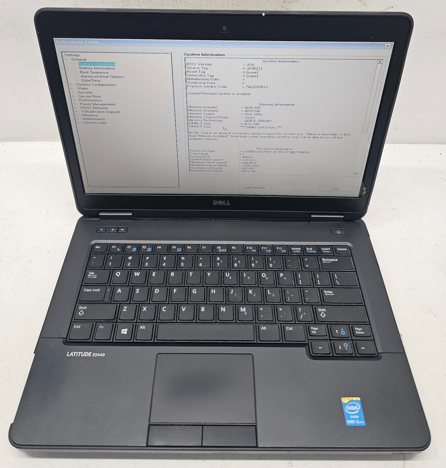 Dell Latitude E5440 14″ Laptop Intel Core i5-4310U 4GB RAM NO HD/OS (FL)