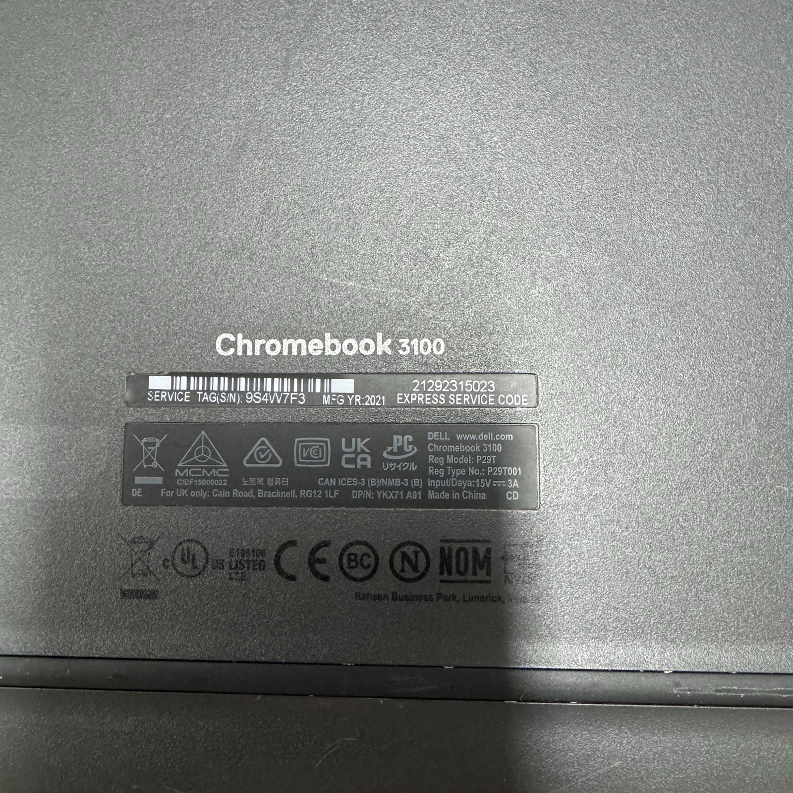 2019 Dell Chromebook 3100 11.6” Laptop | Intel N4020 | 4GB RAM | 16GB SSD |Black