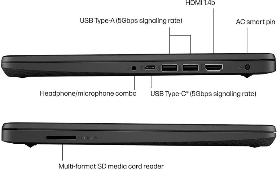 HP 14-dq0761dx 14″ HD LED Intel Celeron N4120 4GB SODIMM DDR4 SDRAM 128GB EMMC