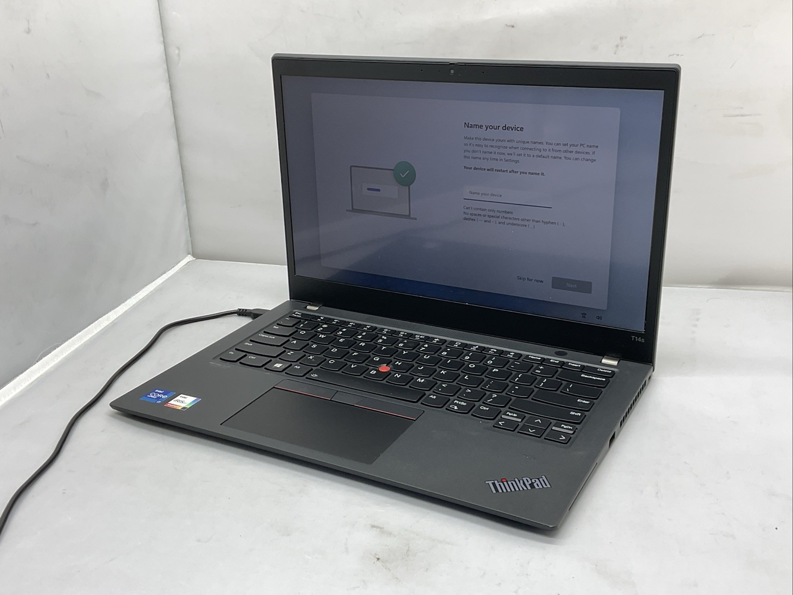 Lenovo ThinkPad T14s Gen 2 – i7-1185G7 – 16GB, 512GB, Win 11 – No Battery, works
