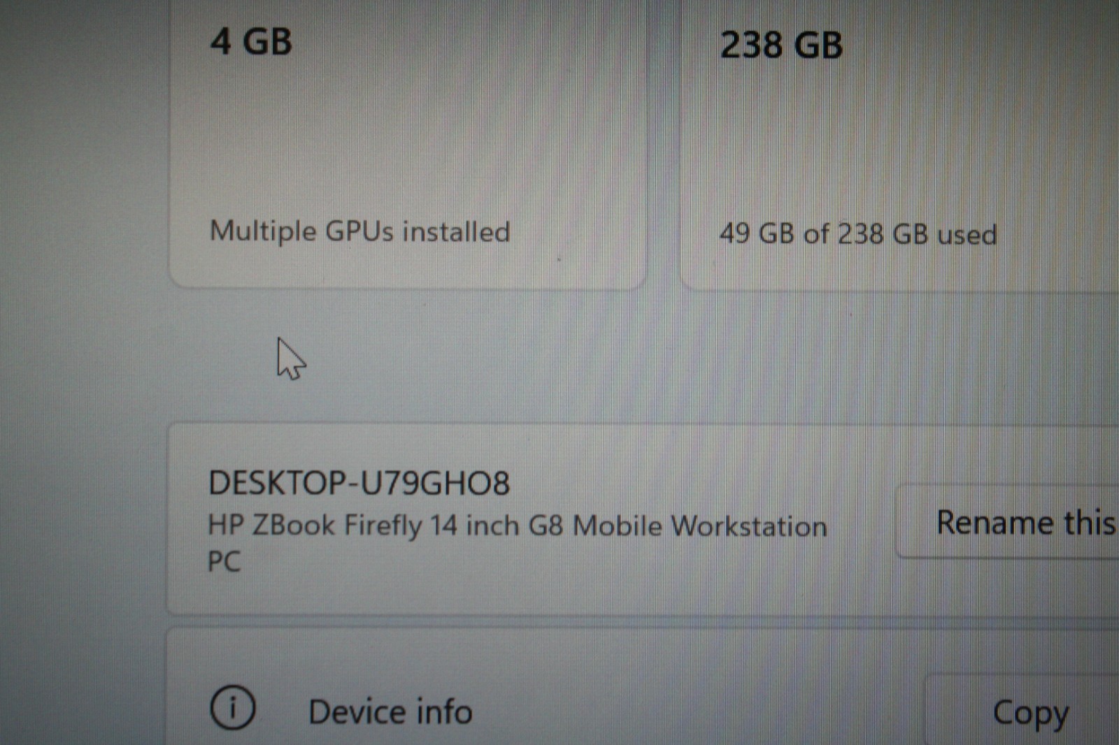 HP ZBook Firefly G8 14″ FHD, i7-1185G7 3GHz 16GB 256GB SSD Win11Pro NVIDIA T500