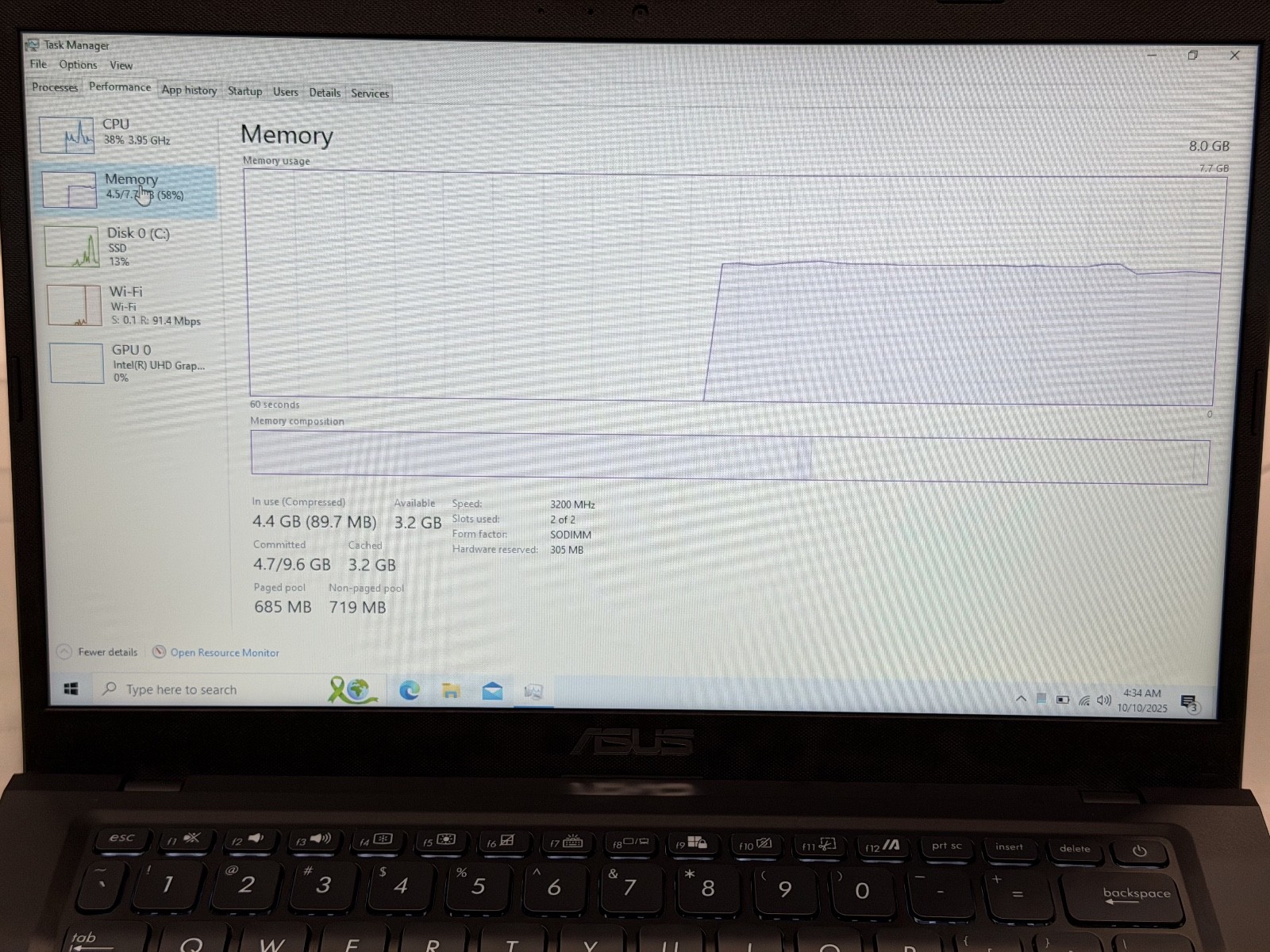 ASUS VivoBook 14″ HD i3-1115G4 3GHz Intel UHD Graphics 8GB RAM F1400EA-SB34