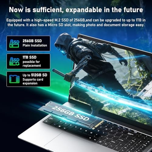 Laptop Computer 15.6″ Win11 Pro Laptops 8GB RAM 256GB Silver-8GB-256GB N4000