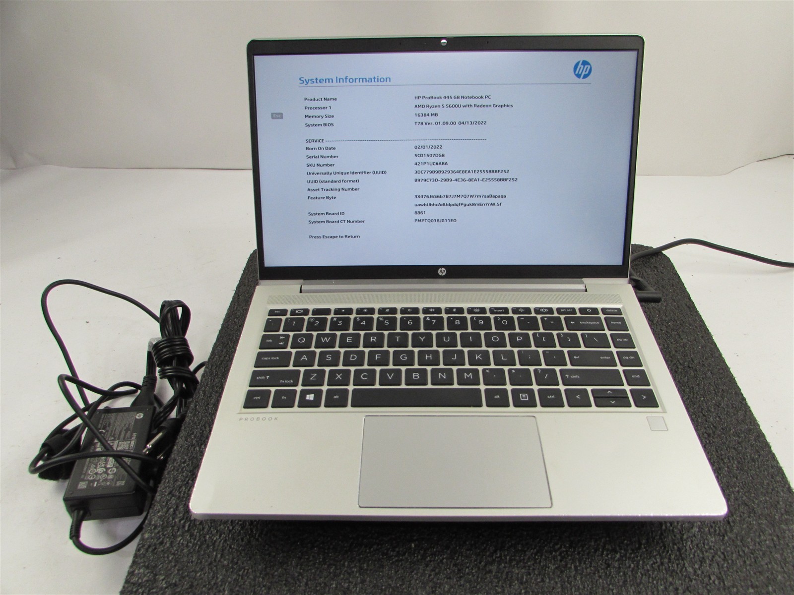 HP PROBOOK 445 (G8) FHD AMD RYZEN 5 5600U 512GB SSD 16GB RAM AMD GPU WIN 11 PRO