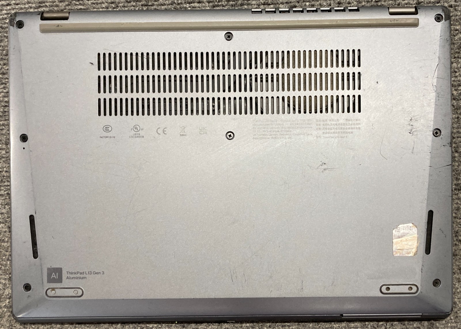 Lenovo ThinkPad L13 Gen 3 14″ Laptop i5-1235U 16GB RAM 256GB NVMe, As Is