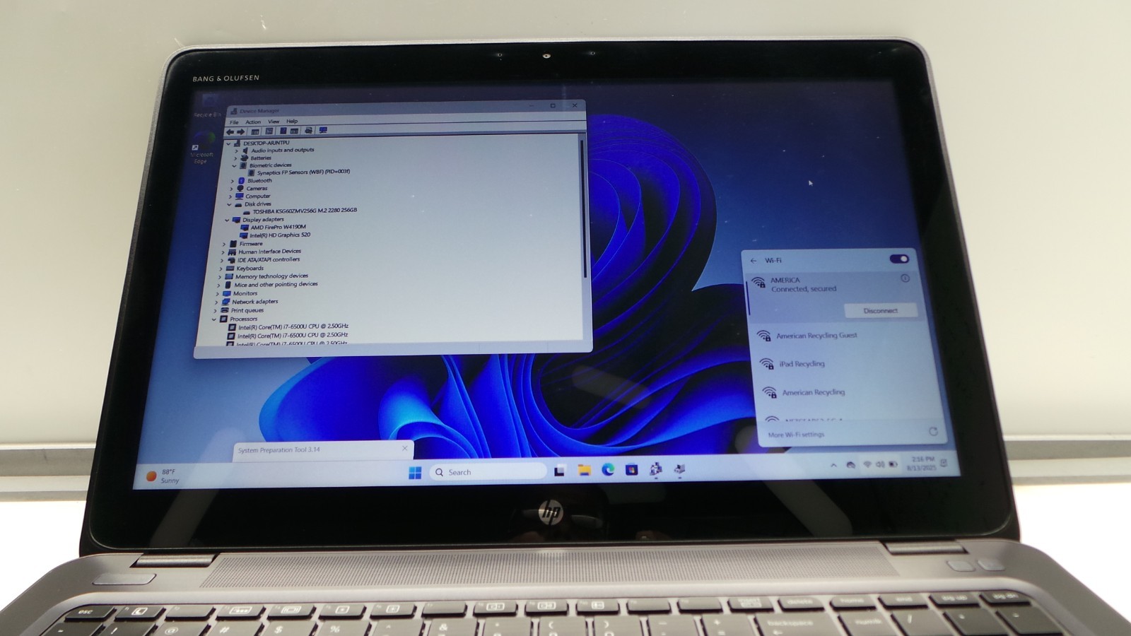HP Z Book 15u G3| 15.6″ | i7-6500U |2.50GHz |16GB DDR RAM|256 GB SSD| Win 11 Hom