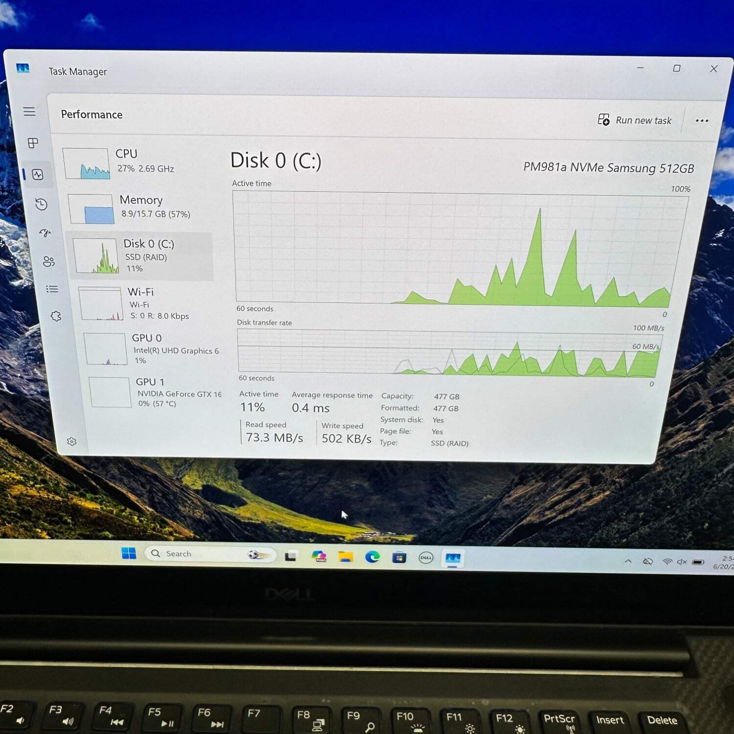 Dell XPS 14 7590 15.6″ i7-9750H 2.6GHz 16GB RAM 512GB SSD GeForce GTX 1650