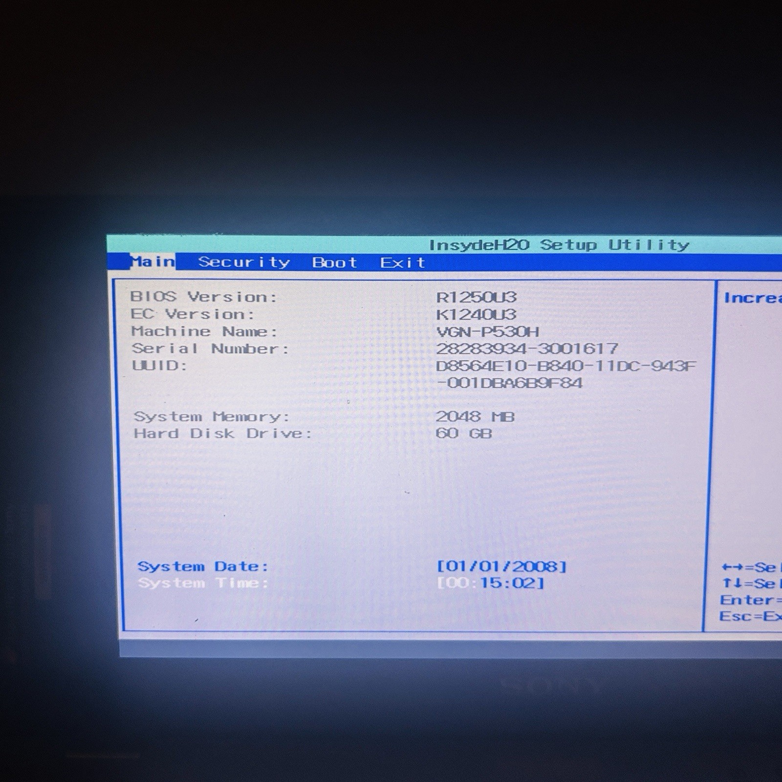 Rare Lightly Used Sony Vaio VGN-P530H RAM 2 gb HDD 60 gb, 1.33 GHz, tested, lot.