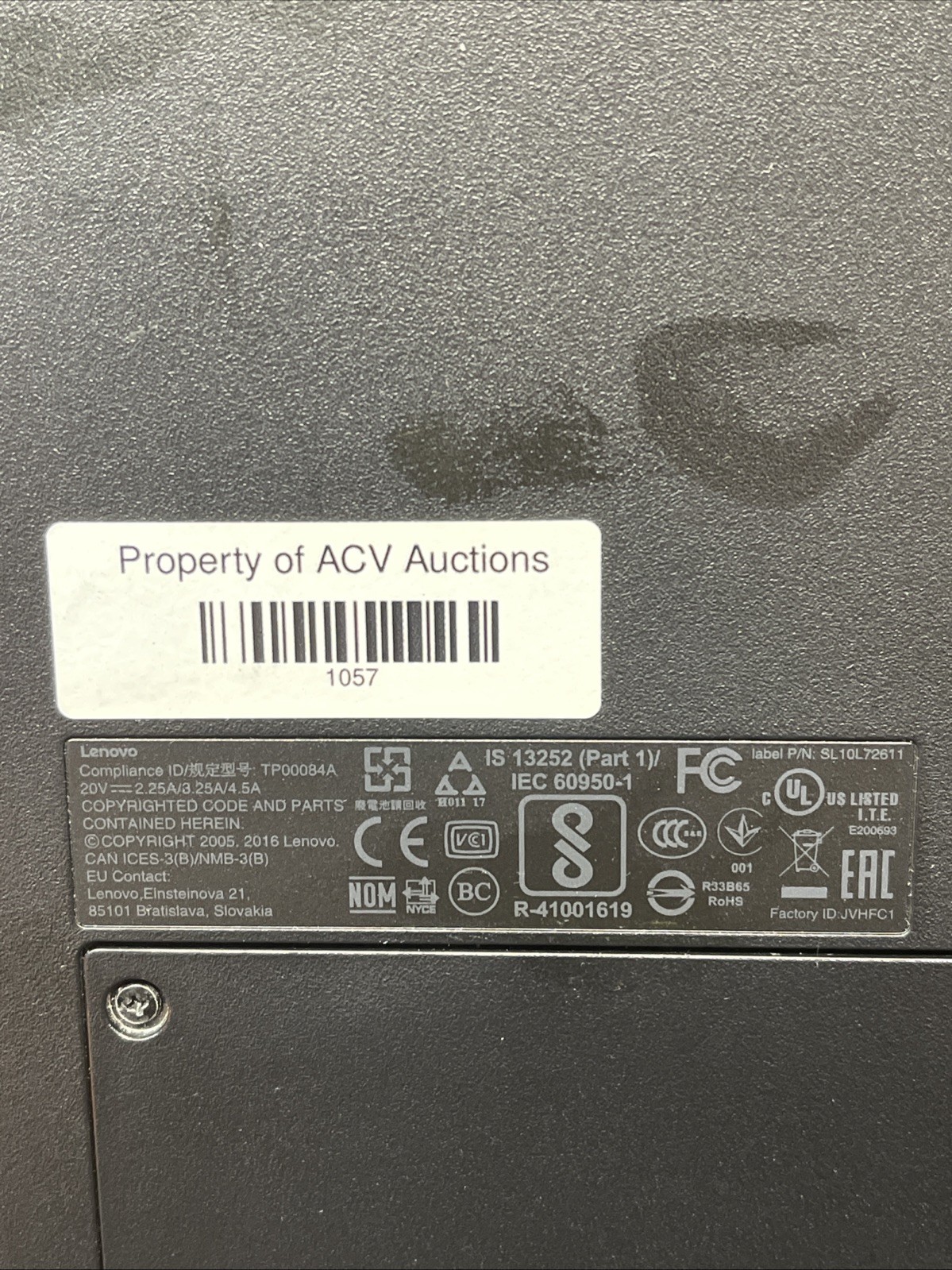 LENOVO THINKPAD E570 Tested LCD Screen W/Chassis&Battery-No Motherboard