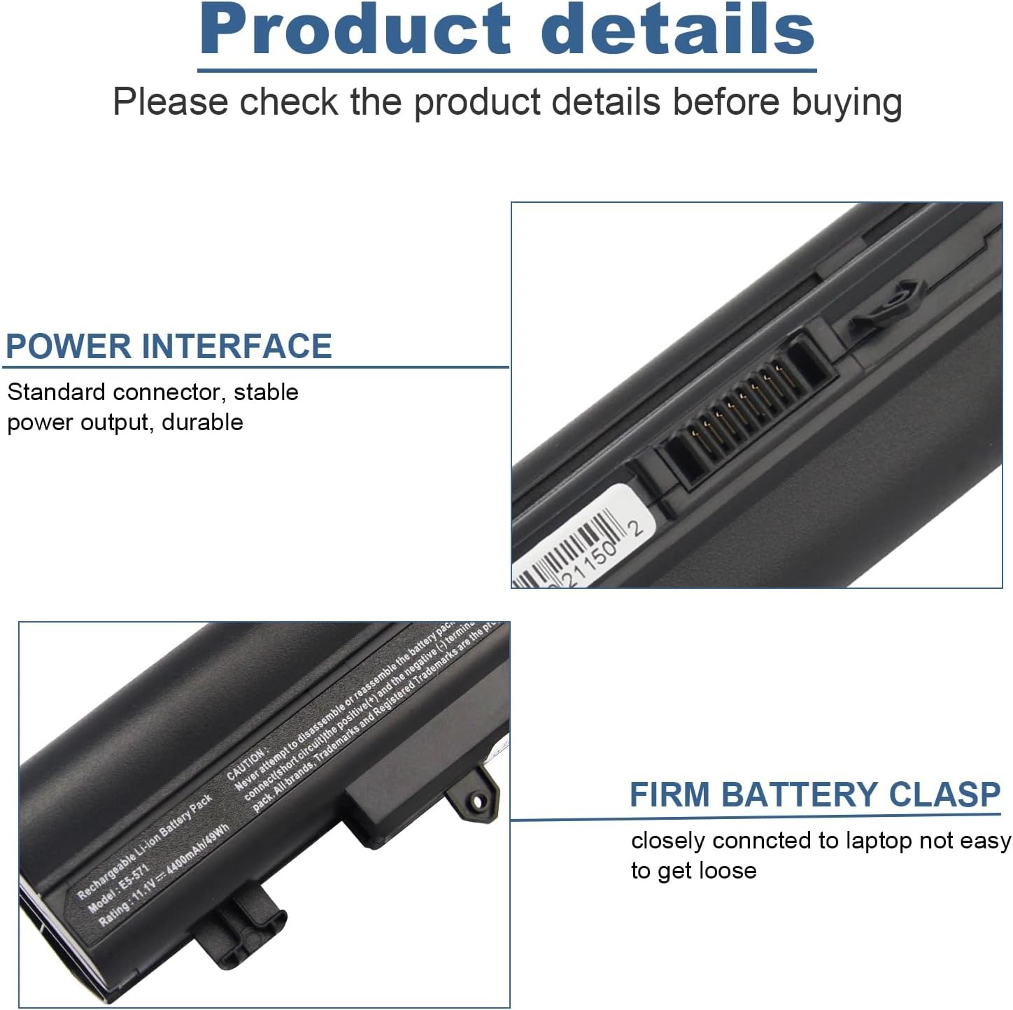 TREE.NB Laptop Battery AL14A32 for Aspire E1 571 E5 571 E5 411 E5 421 E5 511 E5