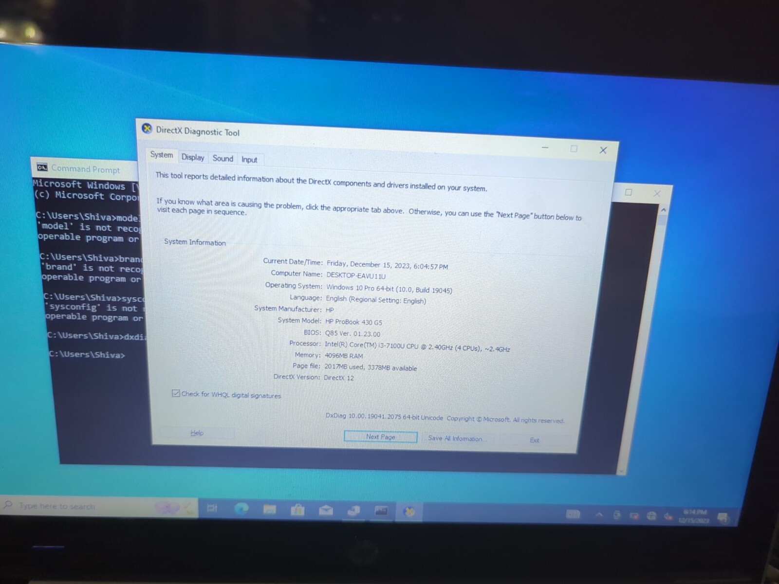 HP Probook 430 G5