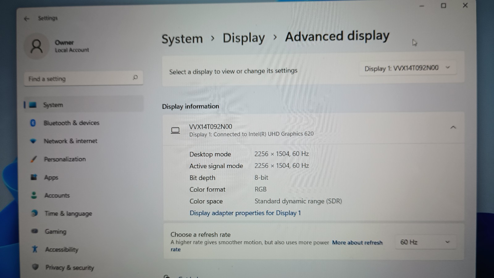 1092 Surface Laptop 2 w/charger.i5-8350U.256GB NVMe.8GB.13.5″2K Touch.W11 Pro