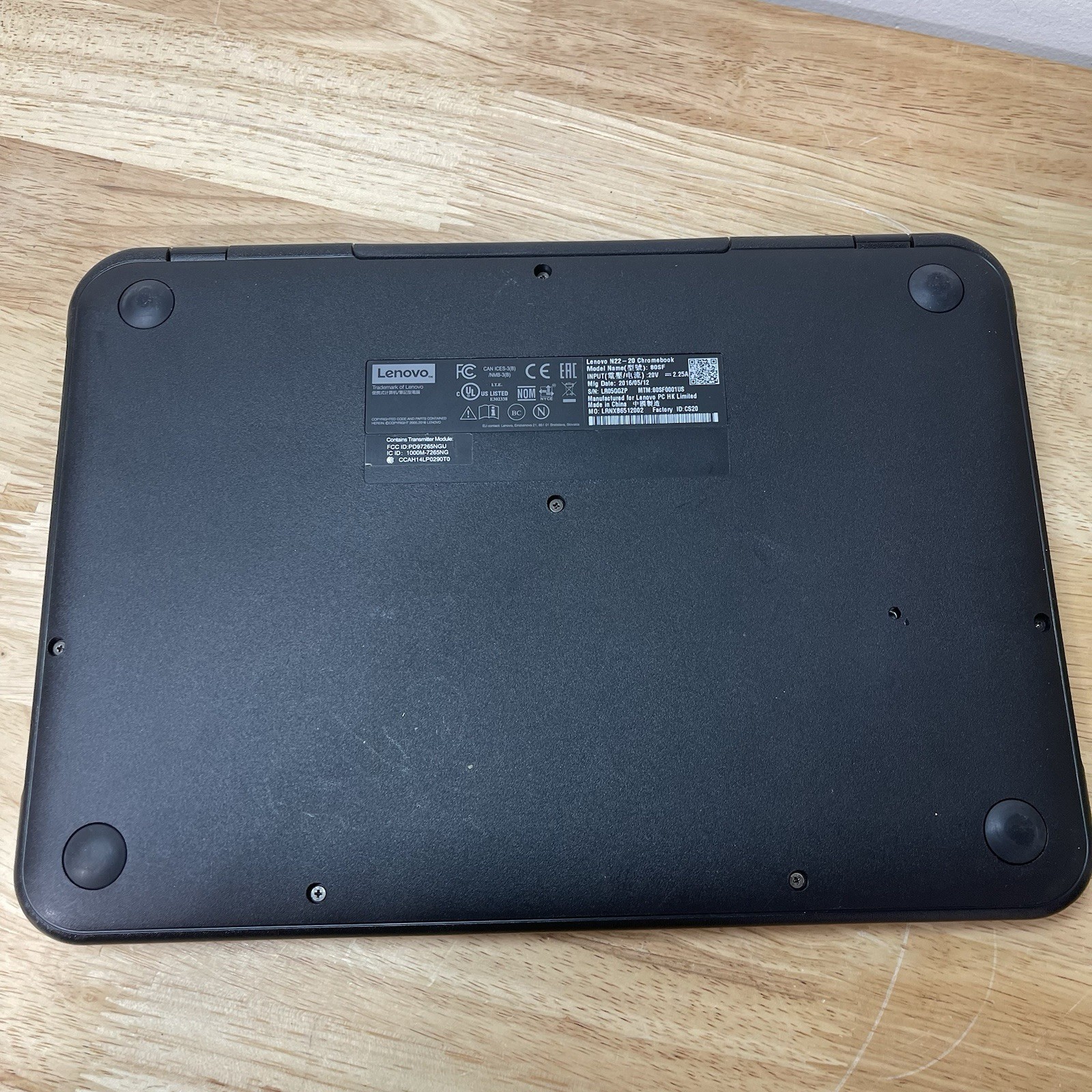 Lenovo N22-20 Chromebook ChromeOS 11.6″ 4GB 16GB SSD w/AC Adapter WORKING