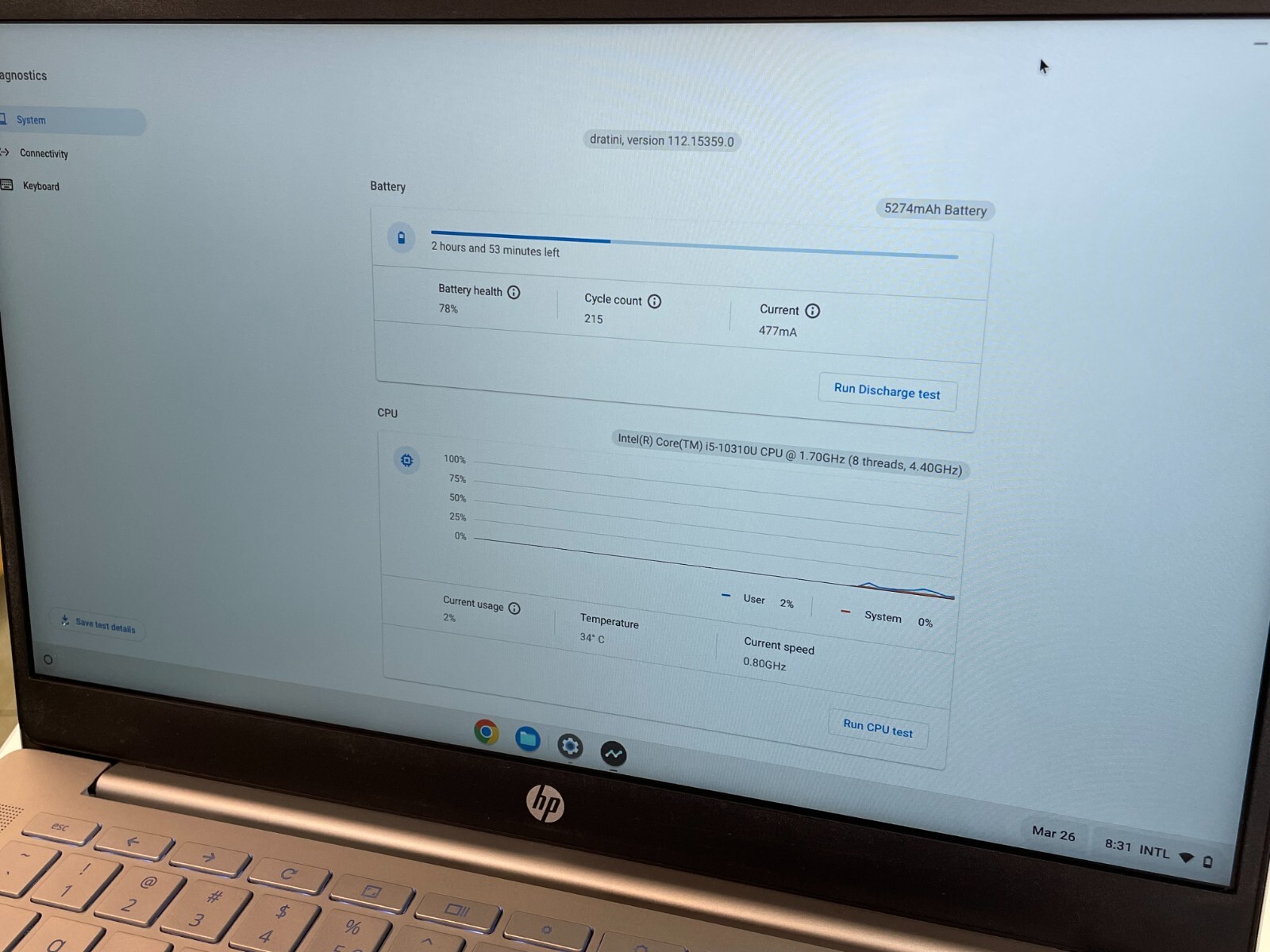 HP Pro c640 Chromebook Laptop Intel i5-10310U 1.70GHz / 8GB RAM / 64GB SSD