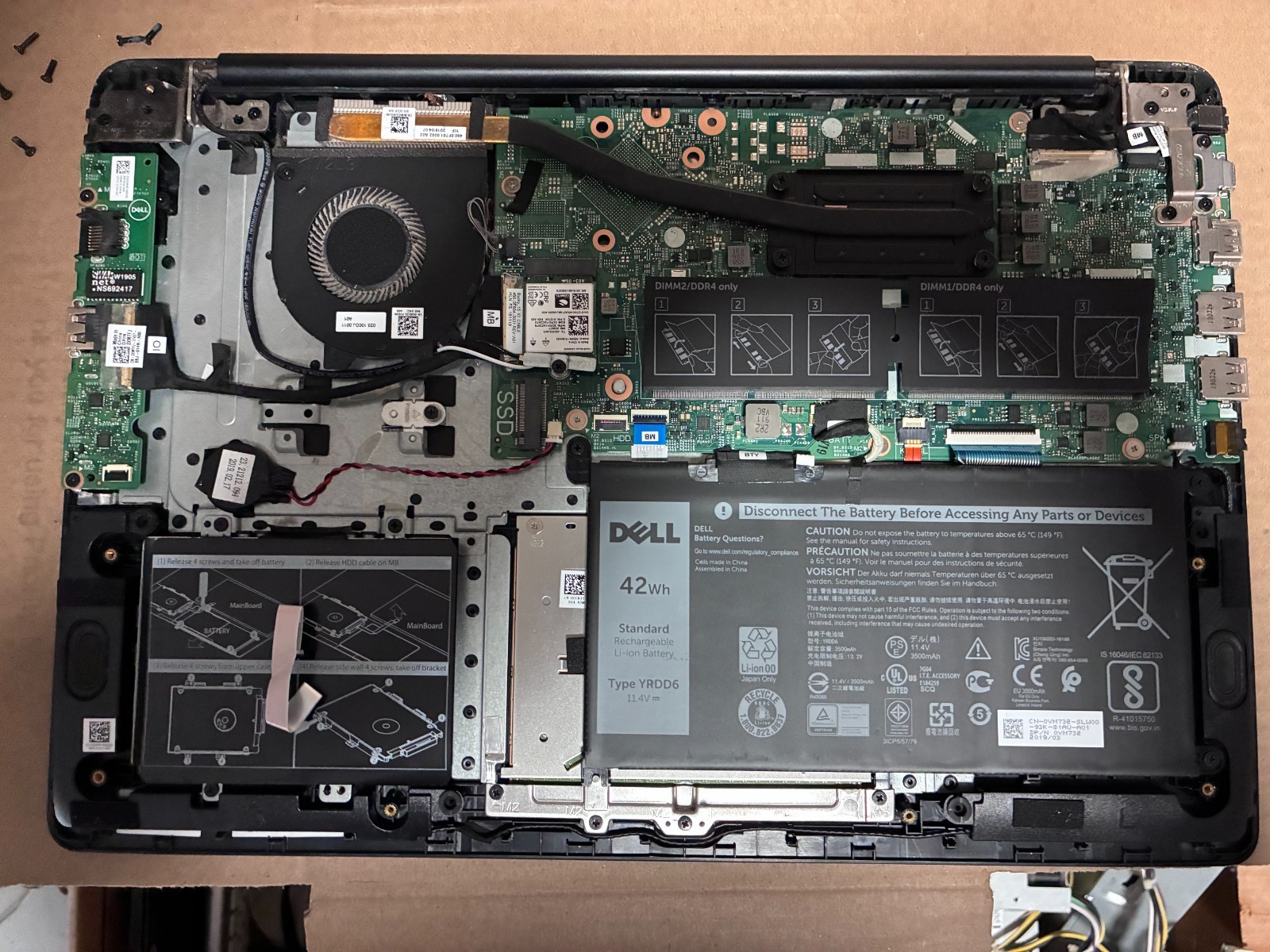 *As-Is* DELL VOSTRO P77F INTEL CORE I7 8565U *NO SSD* *NO RAM*