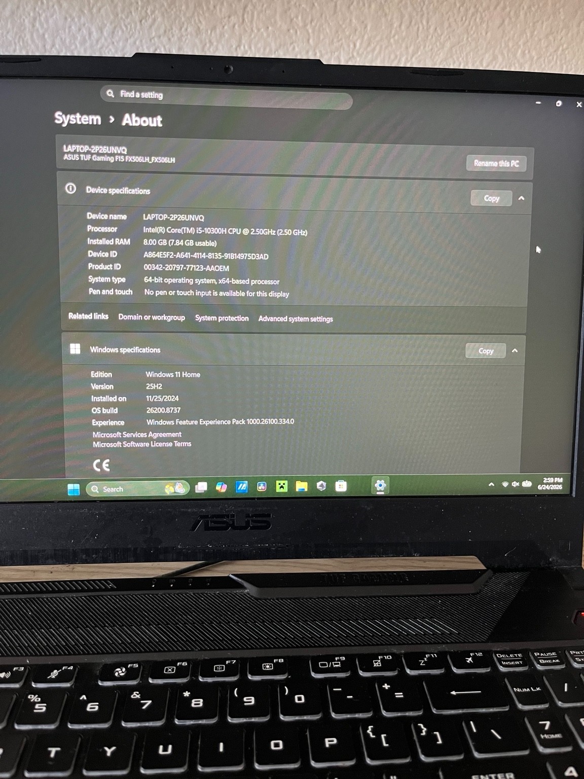 ASUS TUF F15 Gaming Laptop | Smooth 144Hz Screen | Excellent Performance