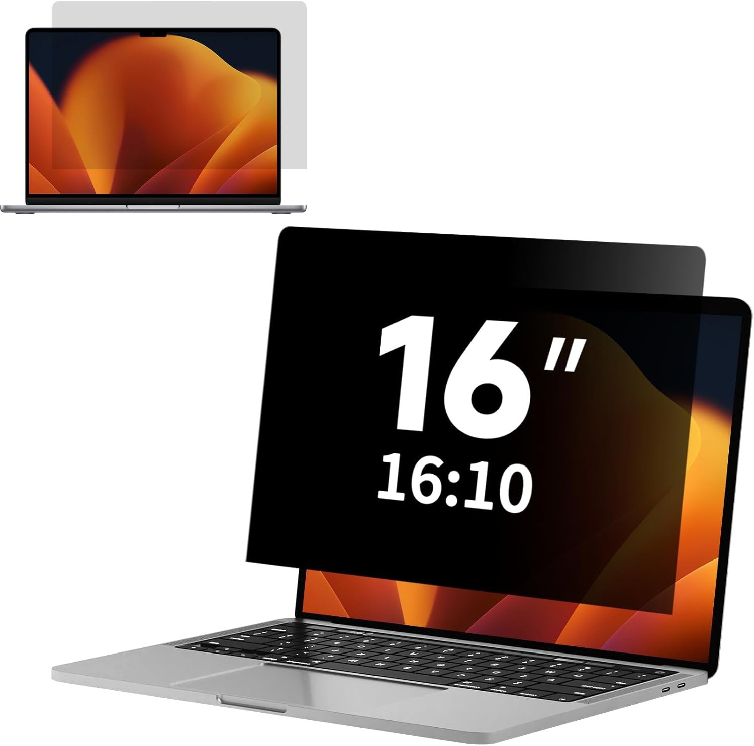 Privacy Screen Shield for 16 Inch 16:10 Laptops, Anti-Glare, Blue Light Blocking