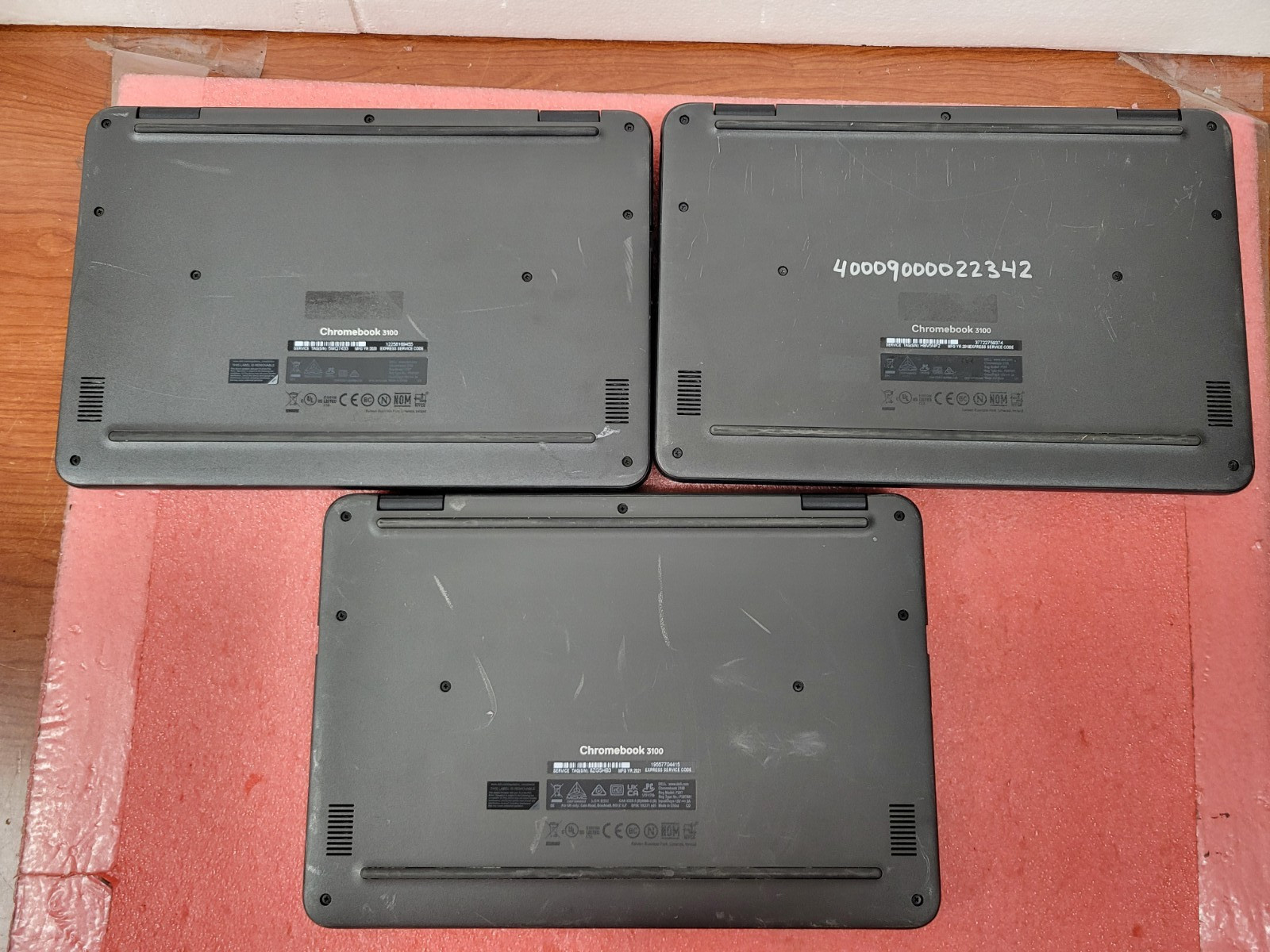 3x Dell Chromebook 3100 Intel Celeron N4000 4GB RAM 16GB SSD | LP530DS