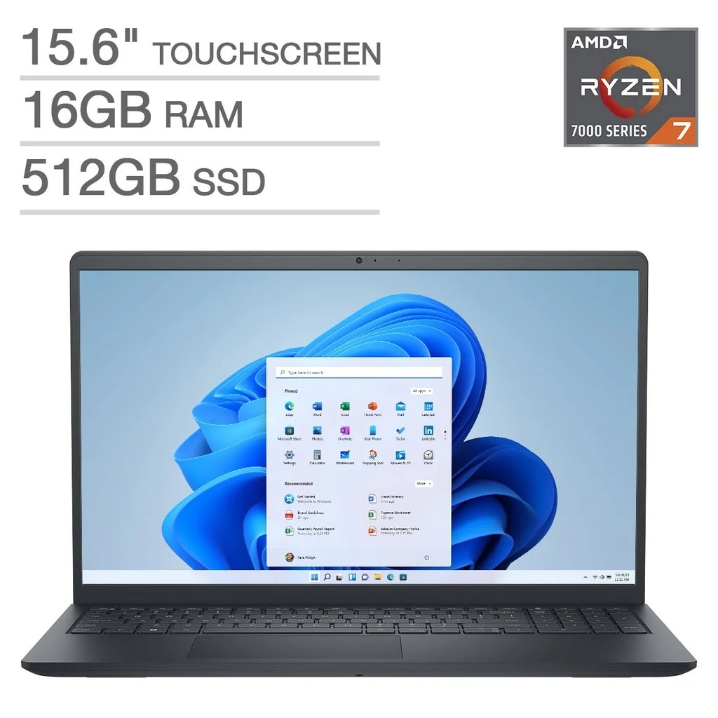 Dell Inspiron 15.6″FHD Touchscreen Laptop, AMD Ryzen 7 7730U 32GB 1TB SSD
