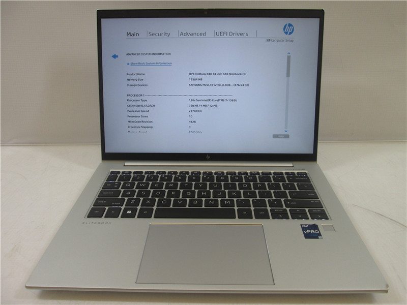 HP EliteBook 840 G10 Laptop i7-1365U 16GB 476GB SSD Win 11 COA Grade C
