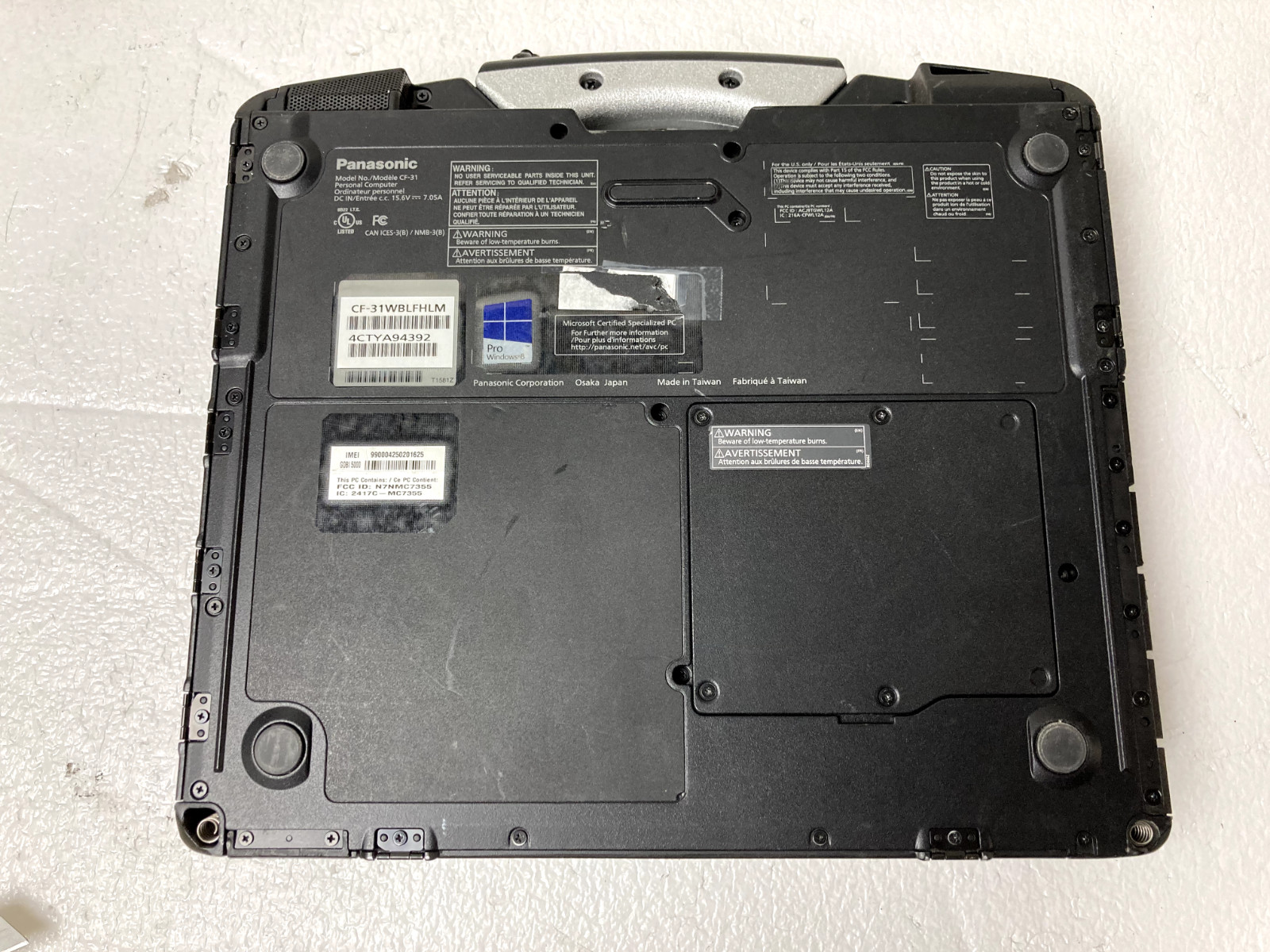 Panasonic Toughbook CF-31 13.1″ Core i5-3340M @2.70GHz 12GB RAM 256GB SSD