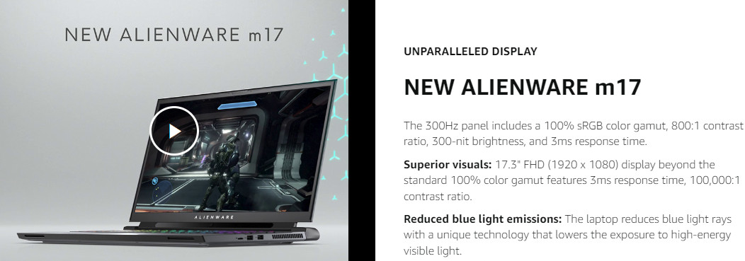alienware m17 r3 gaming laptop
