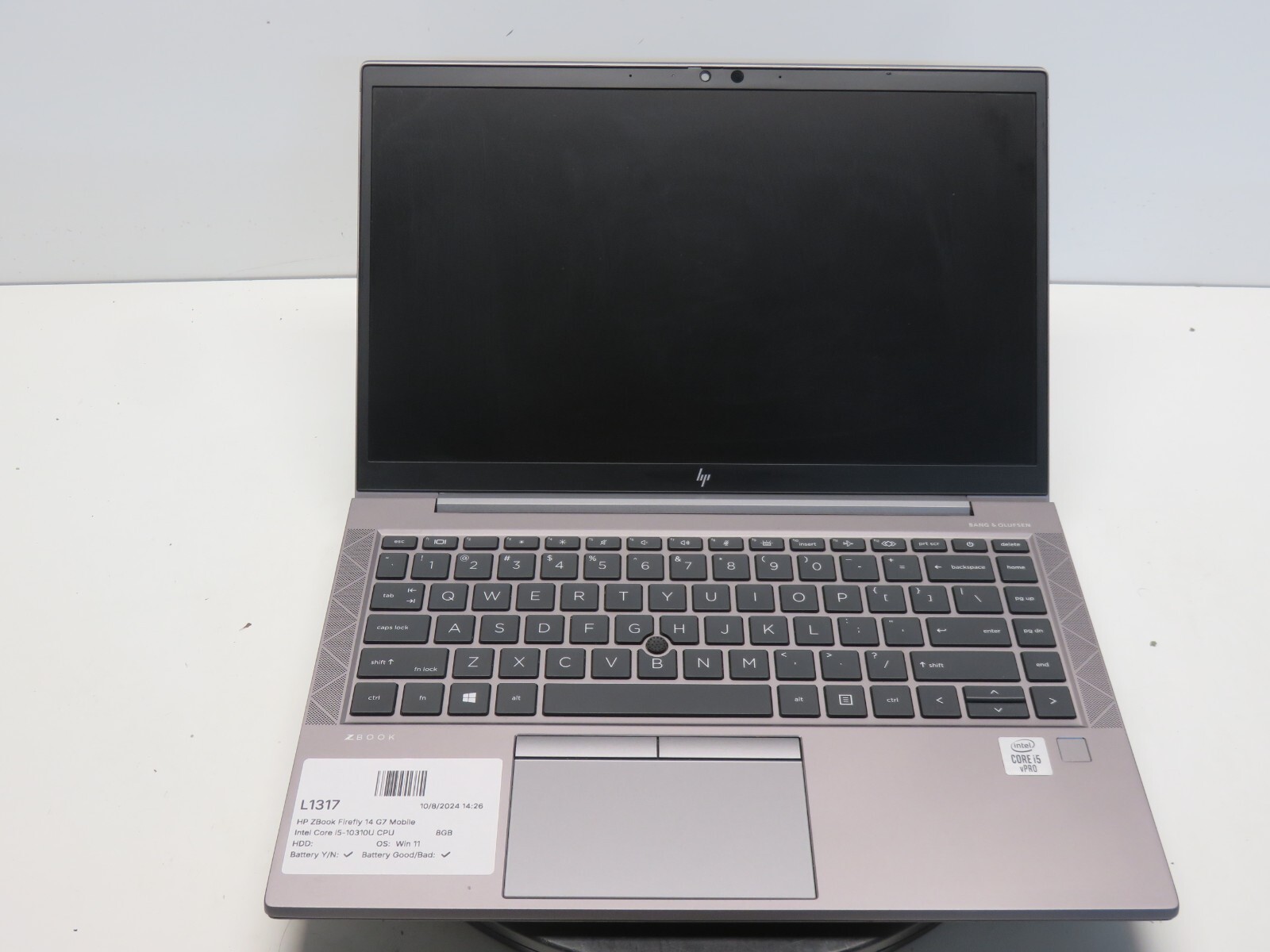 HP ZBook Firefly 14 G7 Intel Core i5-10310U CPU 1.70GHz 8GB 256GB SSD Win 11